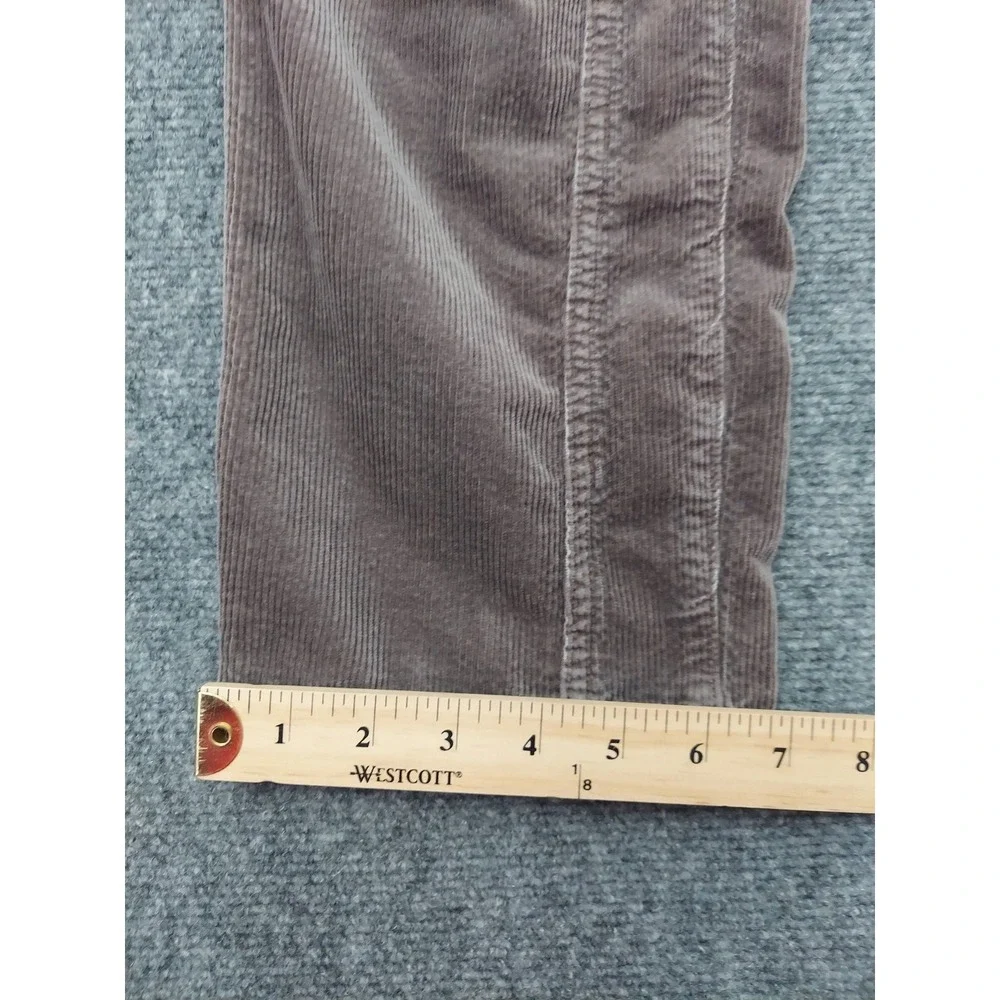 Pilcro Corduroy Jeans Womens 27 Gray Straight Leg Pants Low Rise‎ Soft Stretch